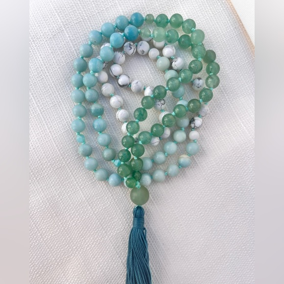 Aditi Mala | 108 bead gemstone Mala for meditation and manifestation. - Picture 2 of 3